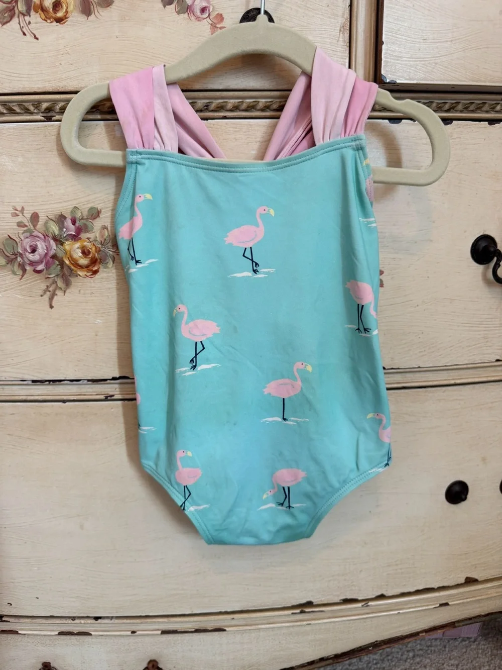 The Beaufort Bonnet Company Girls Flamingo One-Piece - light green & Pink